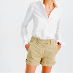 J. Crew Rayner Chino Shorts 4” High Waisted in Khaki Size 0